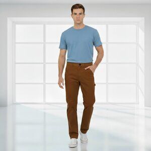 Empyre Vault Carpenter Pants Jeans Rust Brown Size 32 | Utility Workwear Style